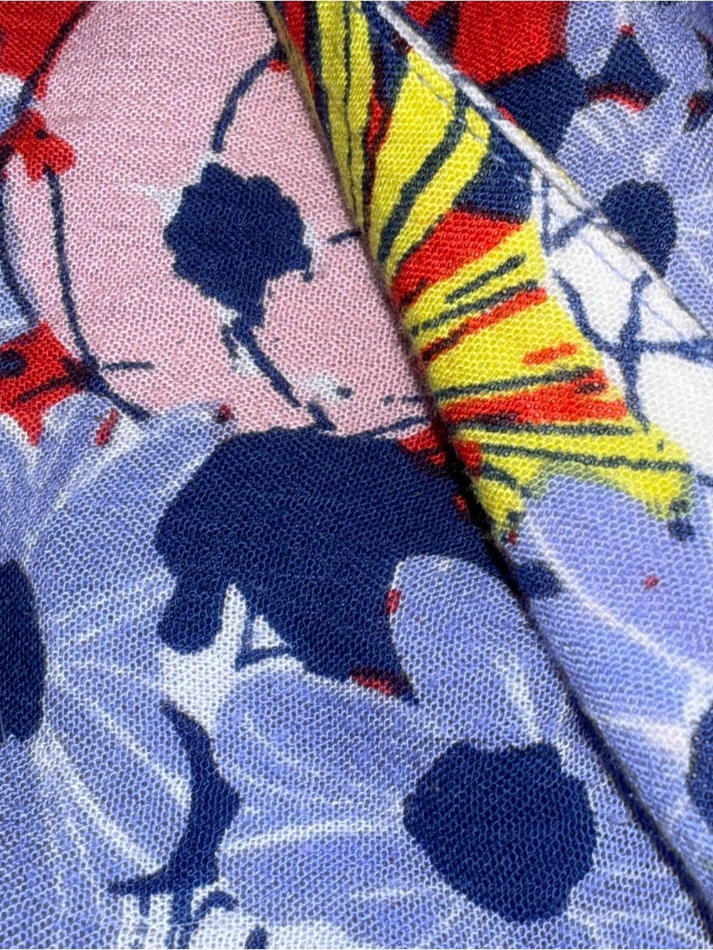 Maeve Blue Floral Asymmetrical Wrap Skirt - Picture 7 of 9